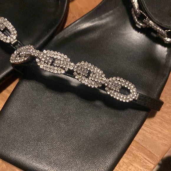 🆕(NWT) ZARA Rhinestone Chain Heels. Size US 11. ***SEE DESCRIPTION*** - Picture 7 of 10